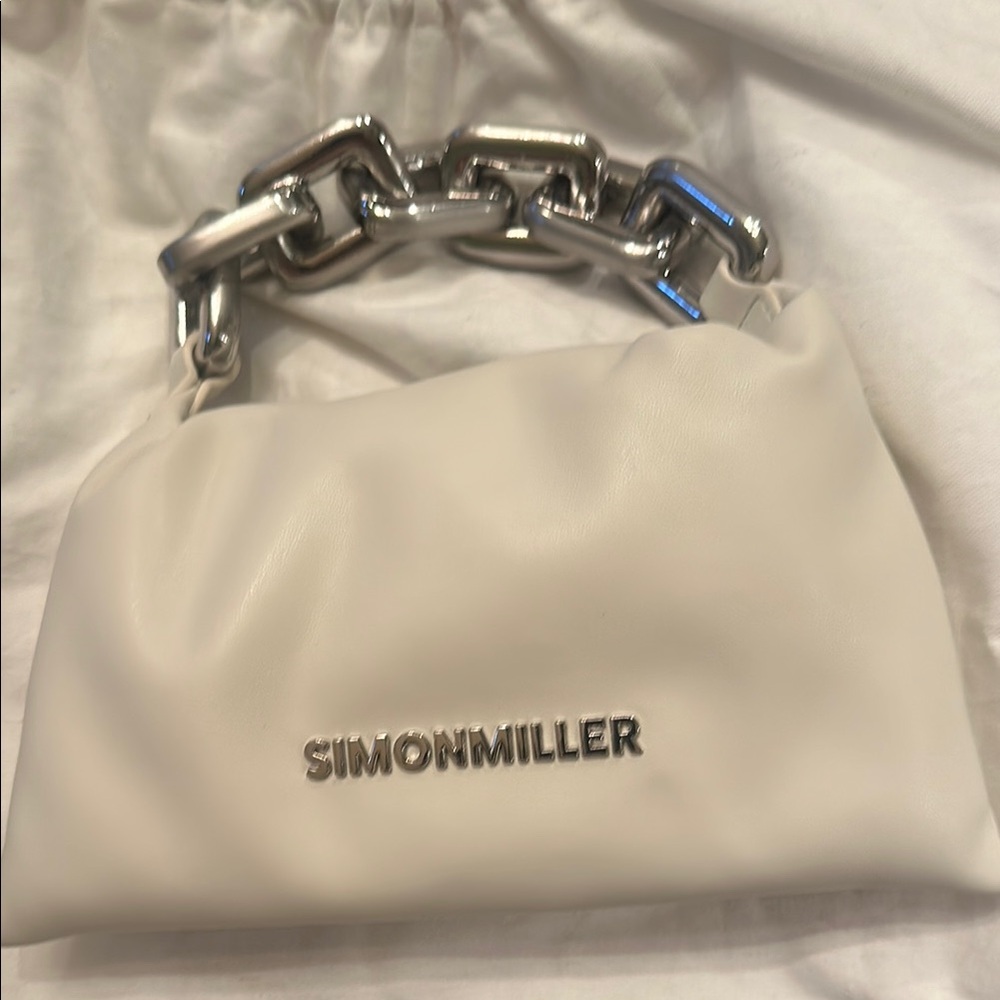 Simon Miller mini chain puffin bag in white
